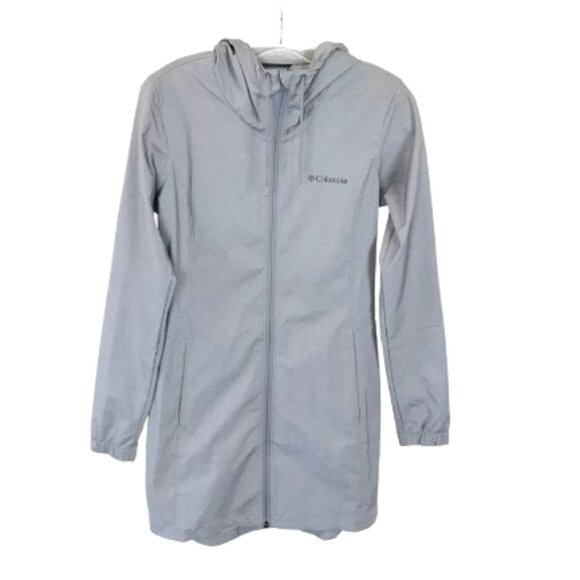 NWT Columbia Women Size Small Gray Pine Orchard Long Softshell Hooded Jacket NEW - Picture 2 of 4